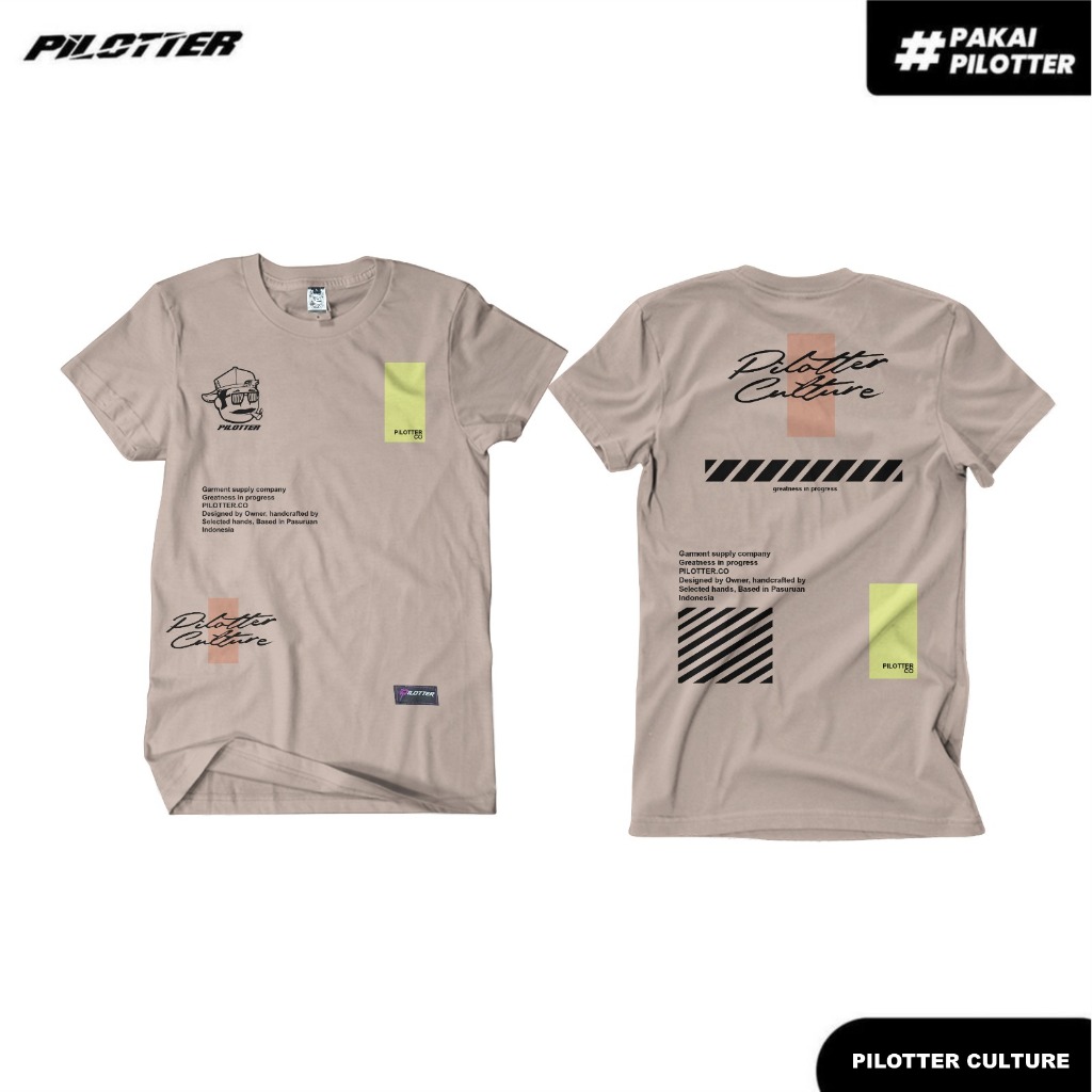 KAOS PILOTTER CULTURE CREAM ORIGINAL FREE STIKER KAOS BRAND PILOTTER KAOS PILOTTER KAOS BISA PAKAI C