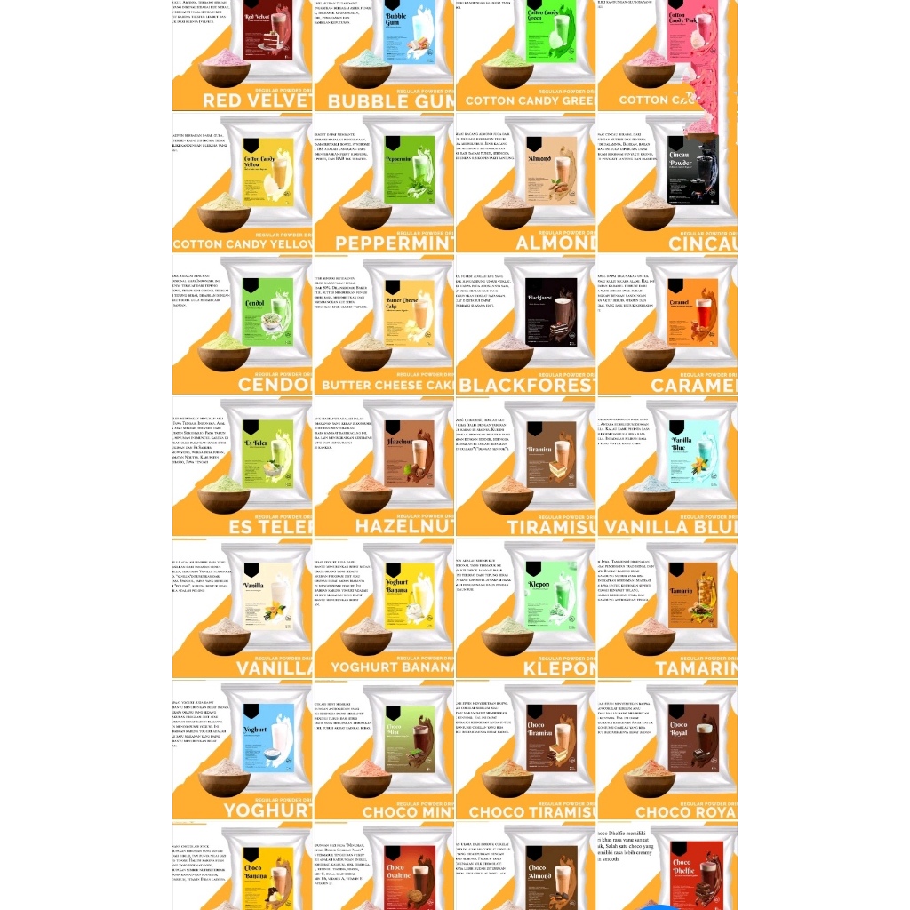 

Bubuk Minuman Rasa 1Kg 90 Variant l Bisa pilih variant