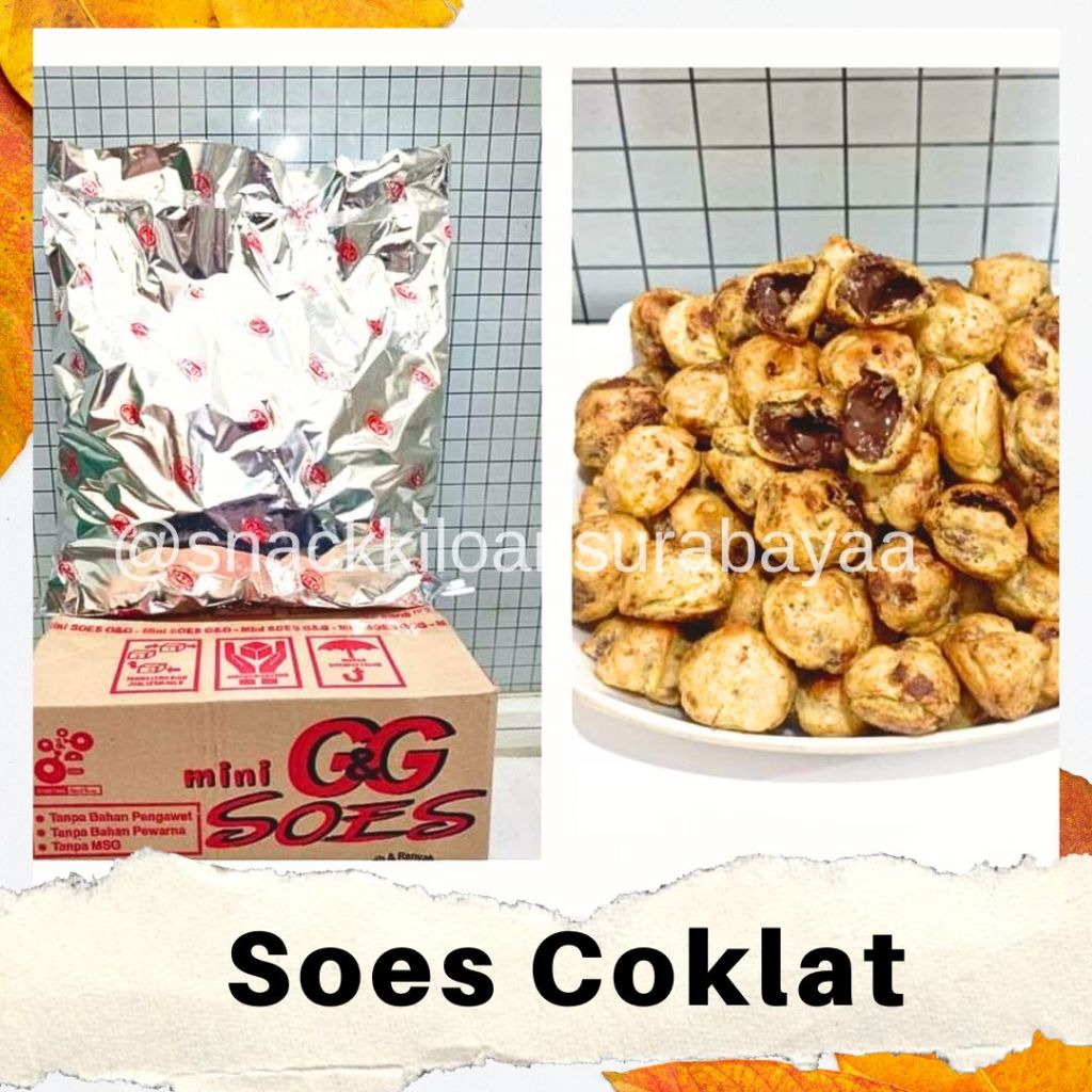 

Soes Coklat 1 BALL ( 2 KG )/ Soes Isi Coklat Mini GG Soes/ Snack Kiloan Murah/ MAK E DOR