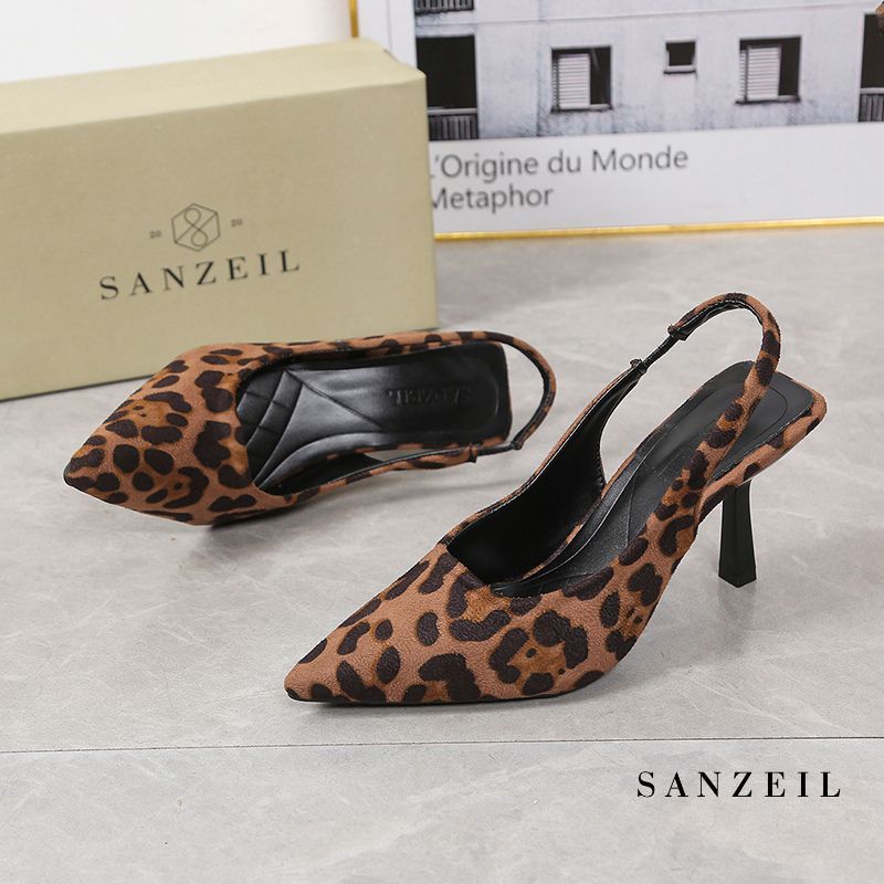 SANZEIL ZOEI IZS-7667 Heels Wanita Leopard Keren Import