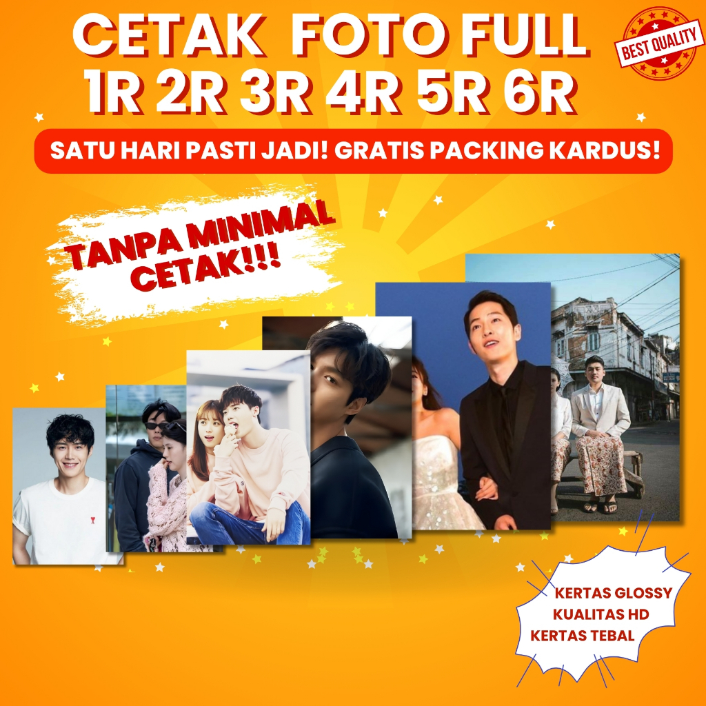 Cetak Cuci Foto Full 1R 2R 3R 4R 5R 6R (TANPA MINIMAL) Custom Glossy Photo Aesthetic Tanpa PO