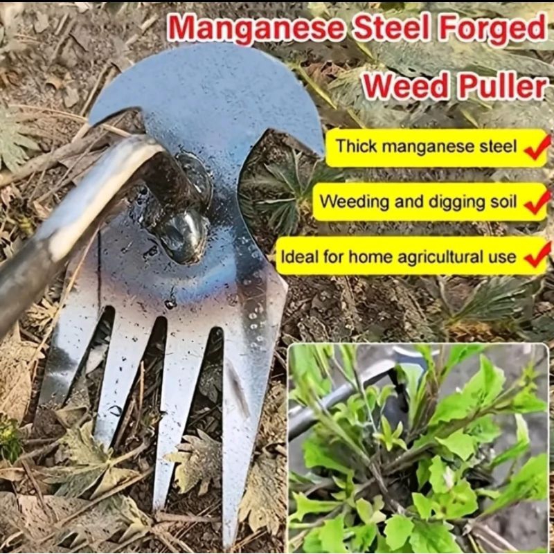 CANGKUL RUMPUT ALAT PENCABUT RUMPUT LIAR STAINLESS GARDEN /WEEDING GARU
