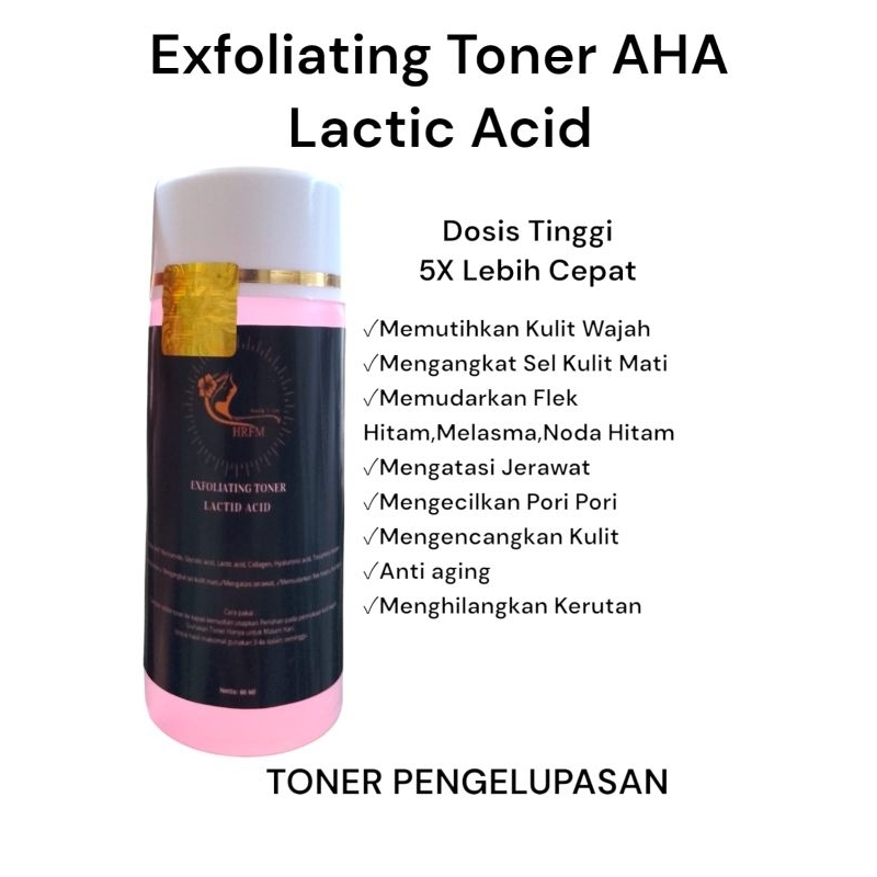 Toner Pengelupasan Exfoliating Toner Flek hitam/pelicin/pemutih glowing