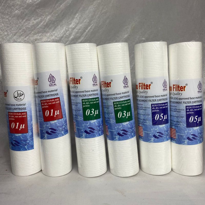 Filter Cartridge PP Spun Nano Filter / Filter Air / Sendimen Filter / 10 inch Ukuran 0,1. 0,3. 0,5. 