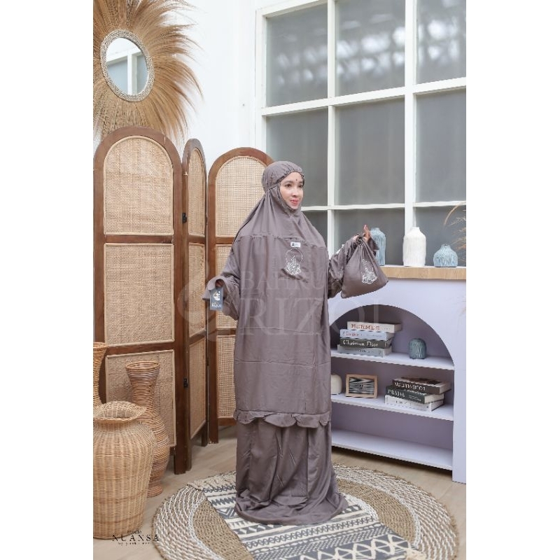 MUKENA HADRAMAUT TEROMPAH RAYON PREMIUM ATAS BAWAH MUKENA SETELAN