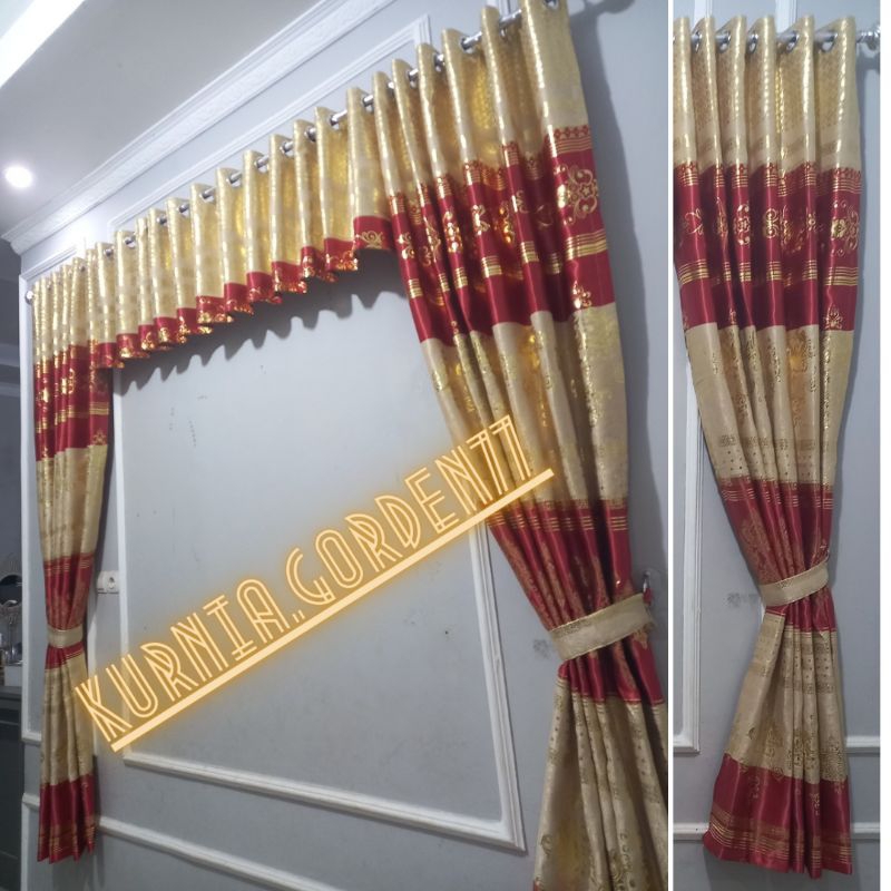 Gorden 1set jendela pintu ruang tamu murah mewah terbaru