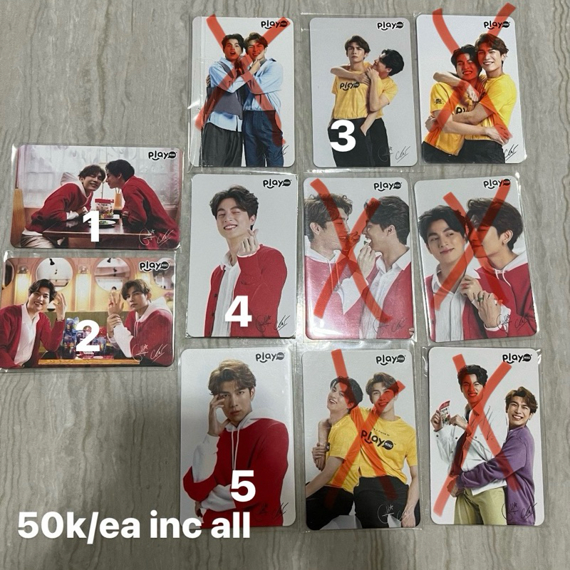 [BISA COD] READY PHOTOCARD PC OFFICIAL PLAY MORE MEW GULF MEW SUPPASIT GULF KANAWUT OFFICIAL PLAYMOR