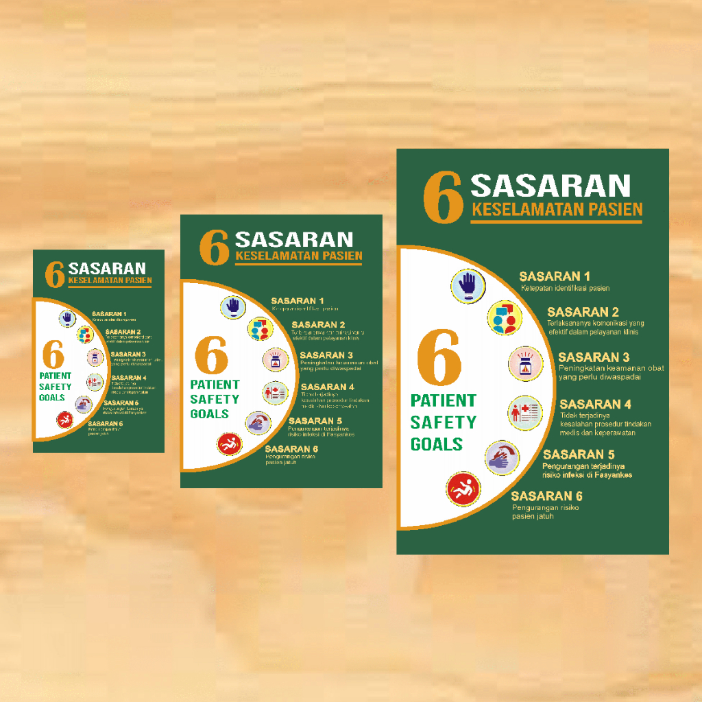Stiker 6 SASARAN Keselamatan Pasien | Stiker UGD | Stiker 6 SASARAN Keselamatan Pasien | Stiker Hak 