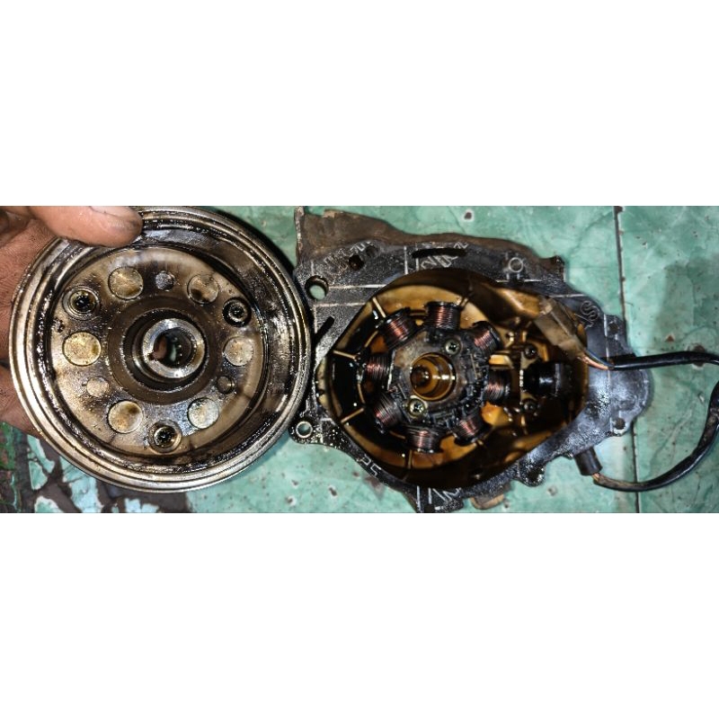 magnet spul Shogun 125cc barang masih bagus ori bawaan copotan motor asli