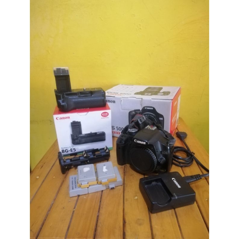 kamera dslr canon 500d & bateryy grip
