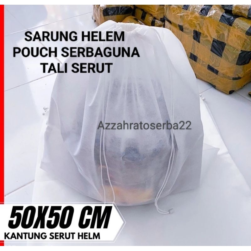 POUCH HELEM / TALI SERUT POUCH SERBAGUNA / SARUNG HELEM SERUT SPUNBOND (Azzahratoserba22)