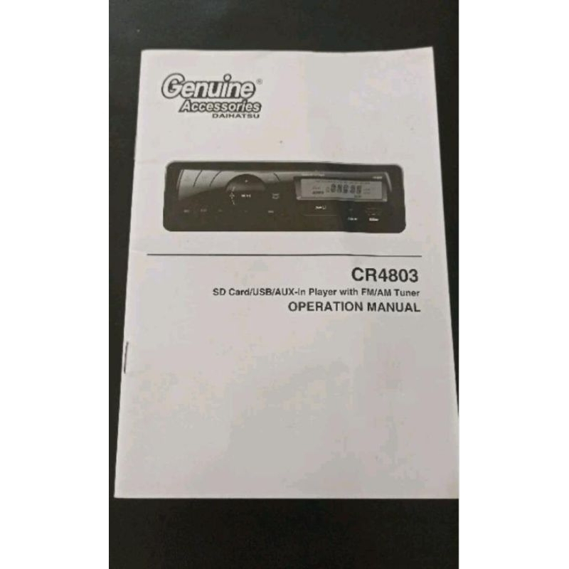 manual book radio mobil CR 4803