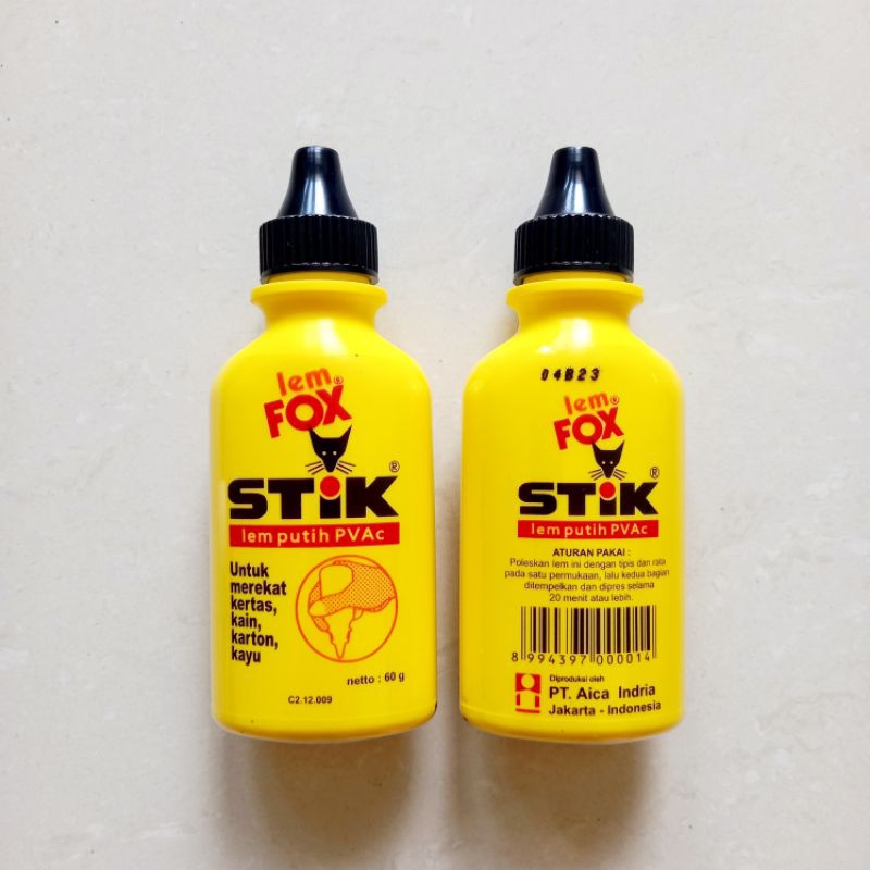 

[ ECER MURAH ] Lem Putih Glue Perekat Kertas Fox Stik PVAc 60 Gram