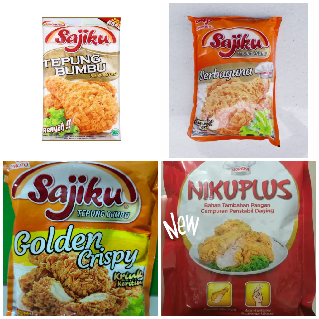 

Ajinomoto Sajiku Tepung Bumbu Serba Guna Golden Crispy Kriuk Horeka Nikuplus Bahan Penstabil Daging