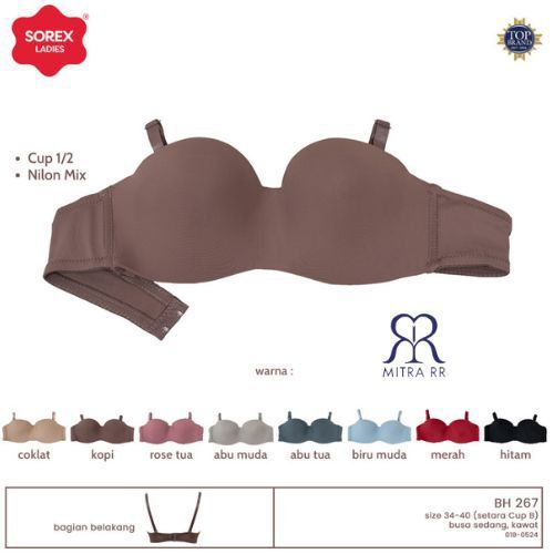Sorex Lifestyle Bra Busa Sedang Push Up Kawat kait 2 Setara Cup B BH 267