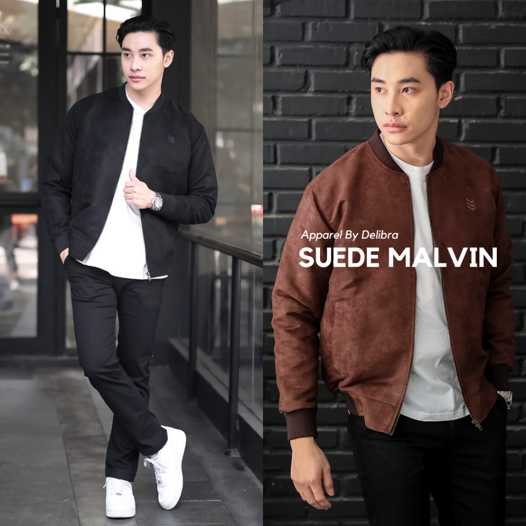 NEW DEALS Delibra Jaket Bomber Suede Malvin
