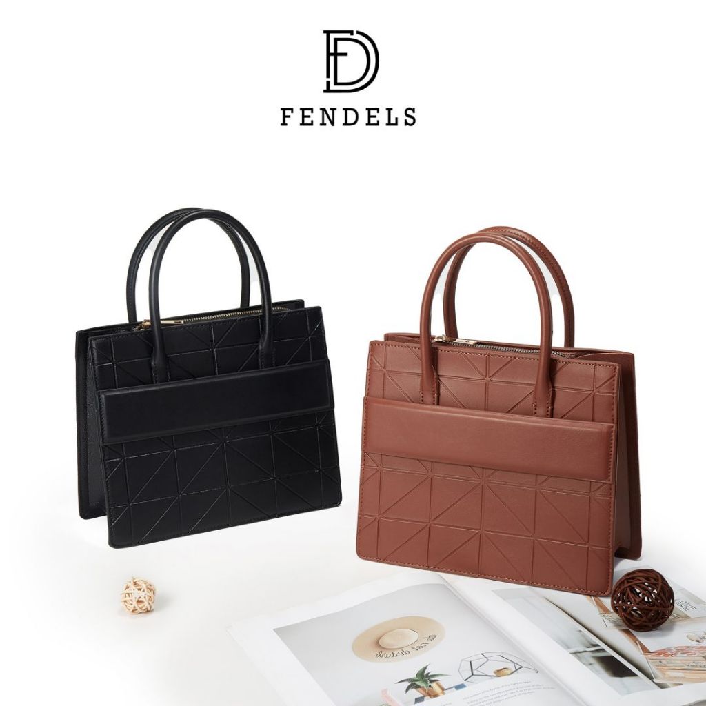 D FENDELS Tas kerja wanita banyak kantong Tas tote bag Tas Wanita Leon Hand Bag Wanita