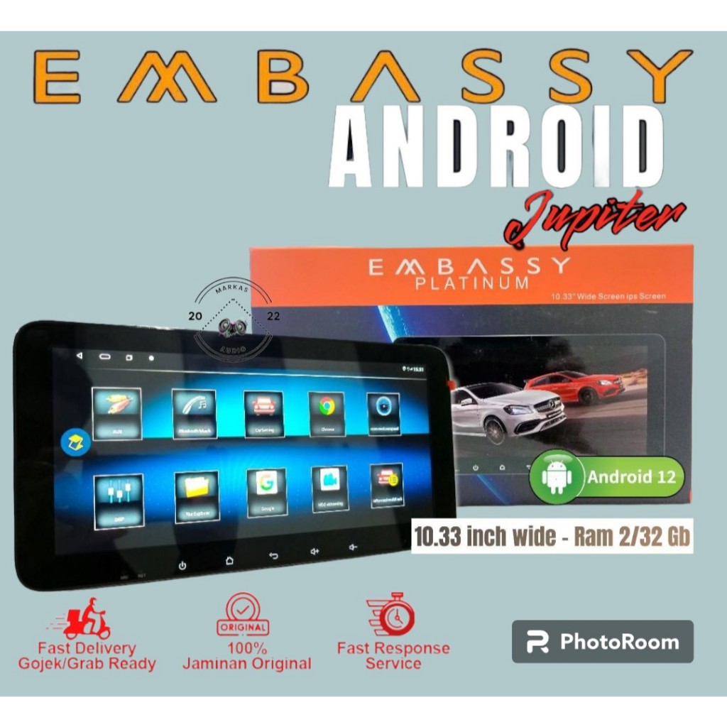 Head unit Android Embassy JUPITER 10 inch RAM 2 32 GB Platinum