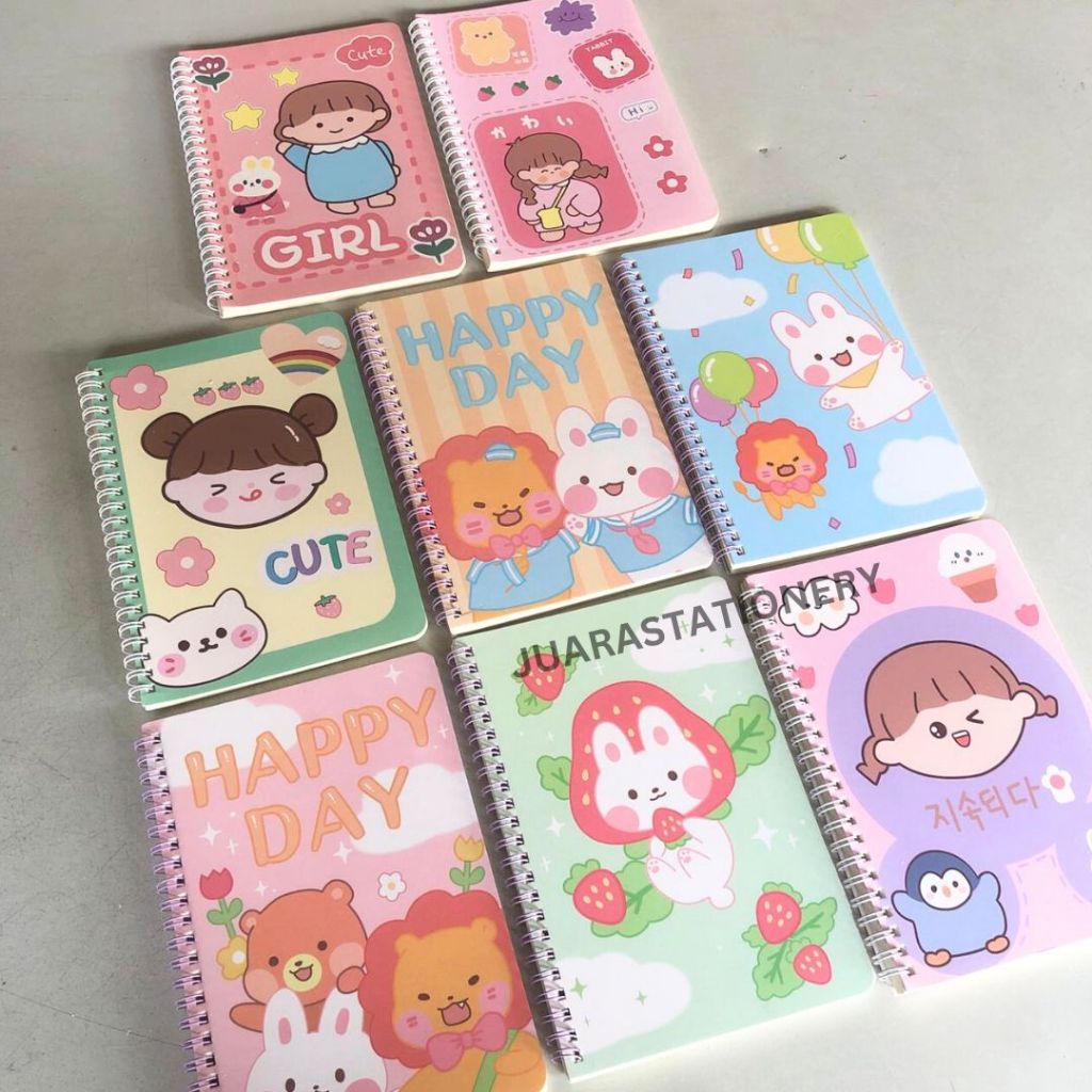 

Notebook Spiral A5 Import Aethetic Lucu