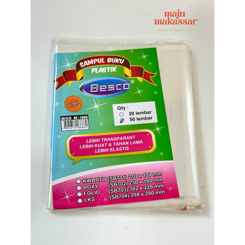 

Sampul buku bening Besco isi 50 lembar (BKS)