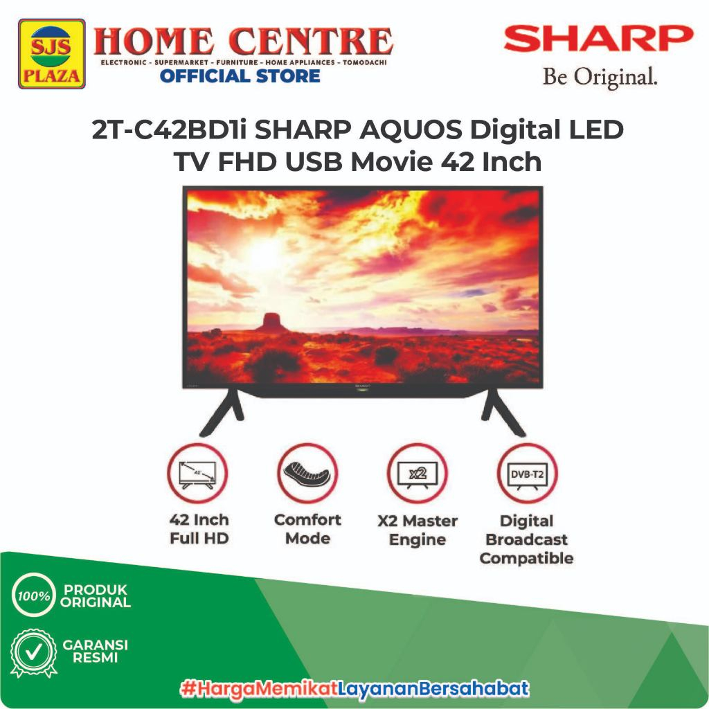 Sharp LED TV AQUOS LED 2T-C42DD1i Black 42 inch