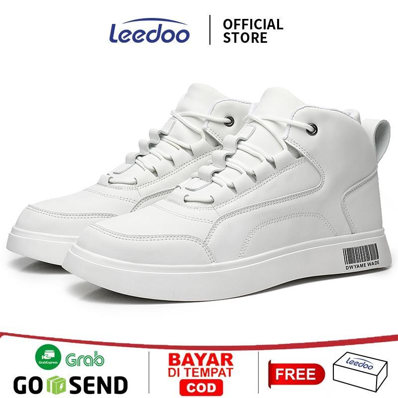 Leedoo Sepatu Pria Putih Sepatu Kerja Sneakers Cowok Casual Shoes MC468