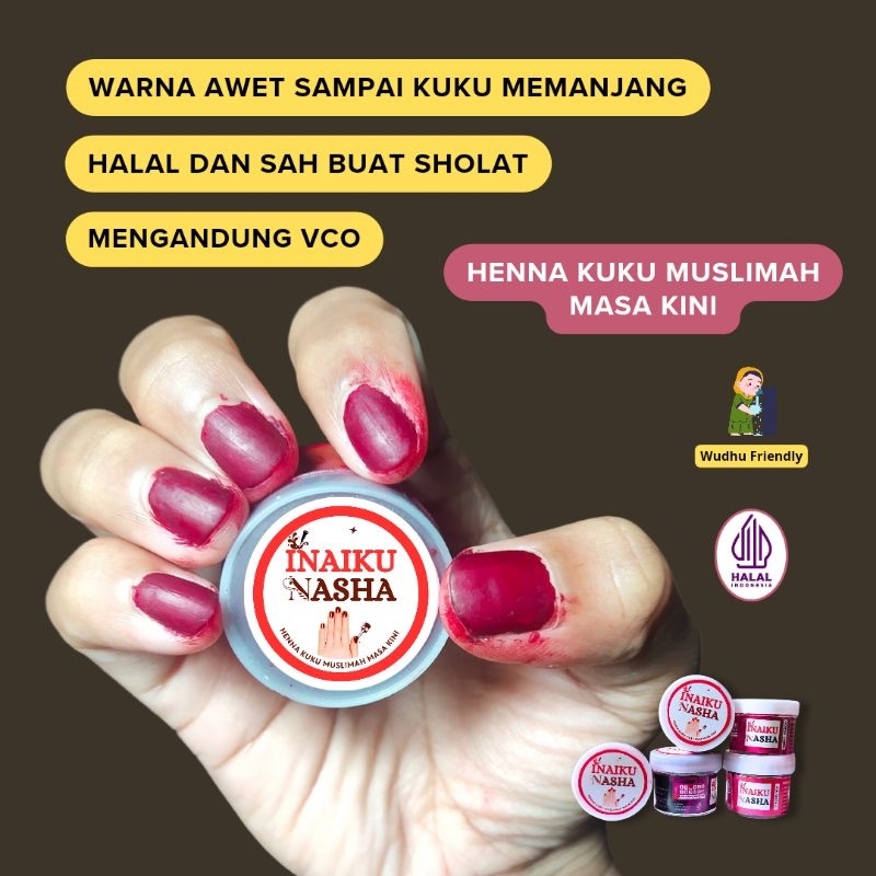 PAKET RESELLER 1 LUSIN INAIKU NASHA / INAI MUSLIMAH / PACAR KUKU MURAH / HENNA KUKU MUSLIMAH/ HENNA 