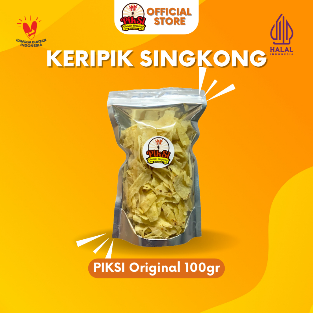 

100gr PIKSI Keripik Singkong besnack - Cemilan Oleh-oleh Bandung Cemilan Nusantara