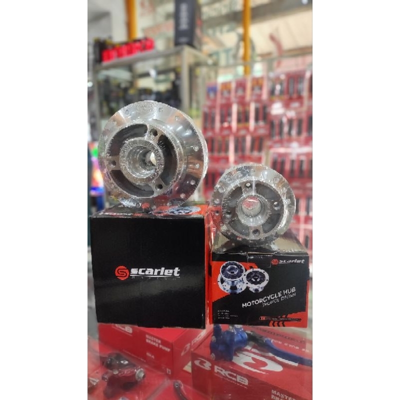 Tromol Satria FU Set Depan Belakang Chrome Crom Satria FU Original Scarlet