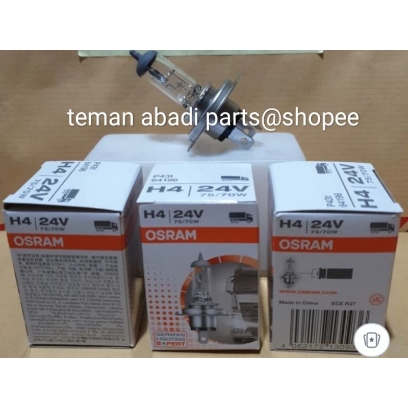 BOHLAM H4 OSRAM 24V 75/70WATT (1 PC)