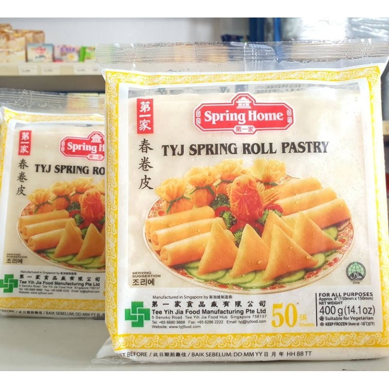 

Spring Home Spring Roll Pastry Isi 50 400Gr 15Cm / Kulit Lumpia Spring Home / Kulit Pangsit Spring Home