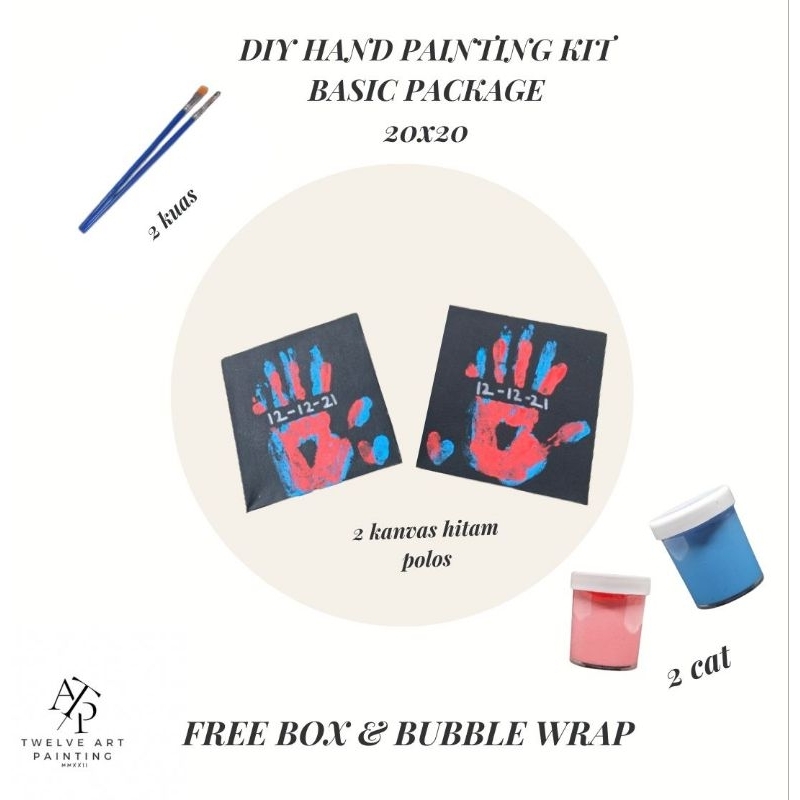 

hand painting kit 1 set kanvas lukis siap pakai