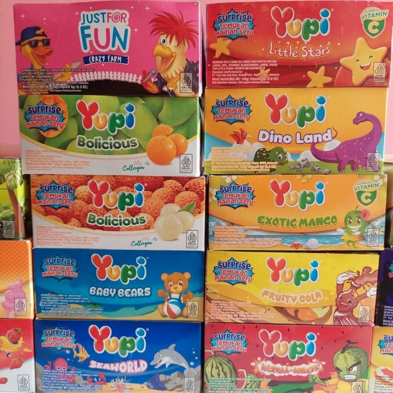 

[MURAHH] BOX-YUPI GUMMY CANDY ALL VARIAN RASA 1 BOX ISI 24