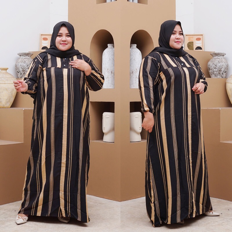 GAMIS ZARRA | BUSANA MUSLIM WANITA | GAMIS RAYON JUMBO LD 130  | GAMIS SYAR'I