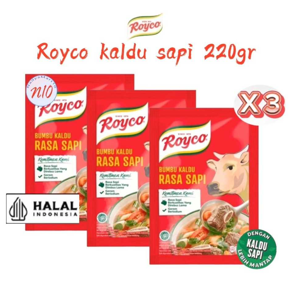 

Royco Bumbu kaldu sapi 220gr-94gr penyedap rasa