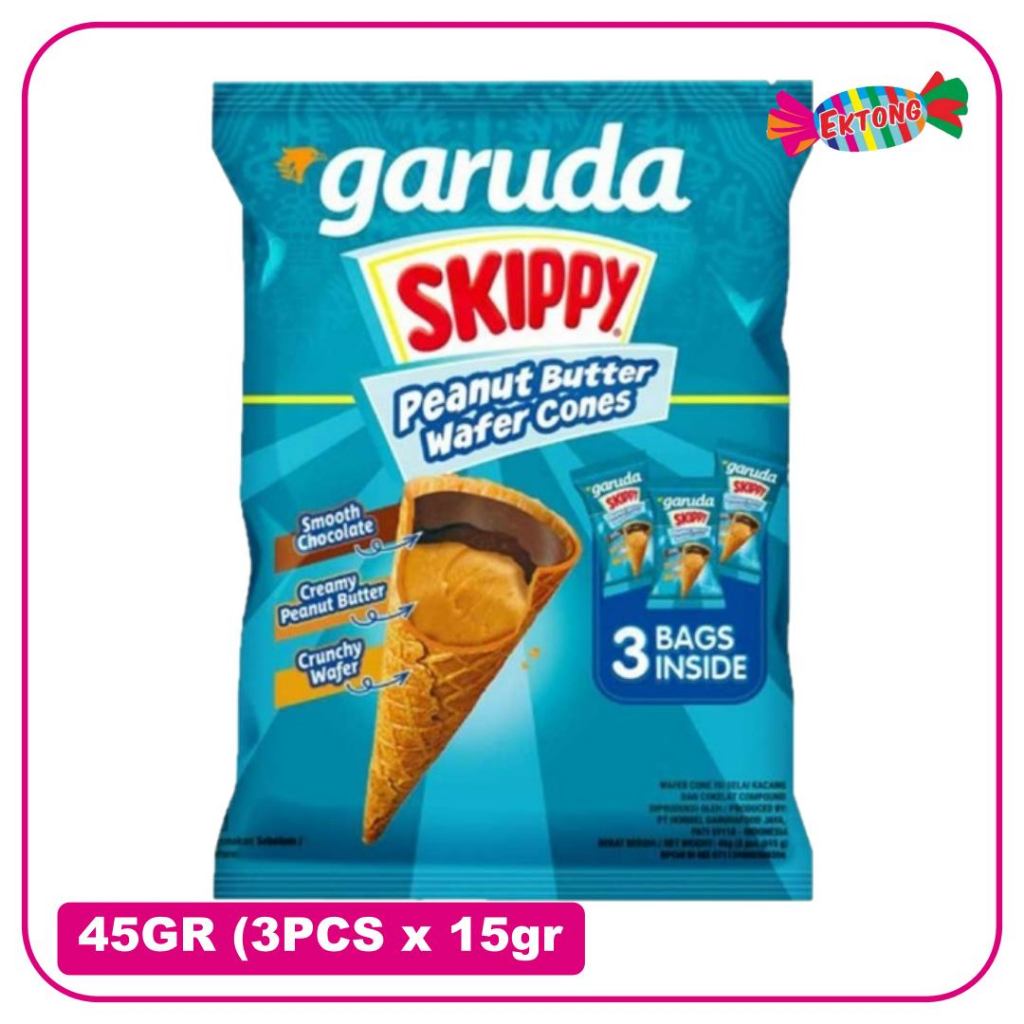 

GARUDA SKIPPY WAFER CONES 45GR ( 3pcs x 15gr )