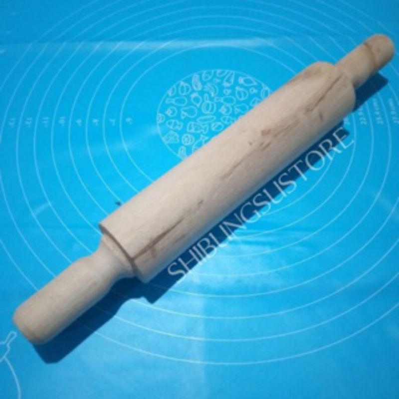 alas adonan kue + rollpin kayu  alat penggilingan adonan kue