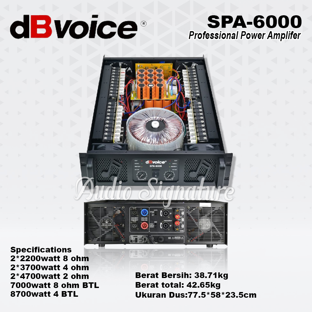 Power Amplifier DB VOICE SPA6000 | SPA 6000 Class GB Original