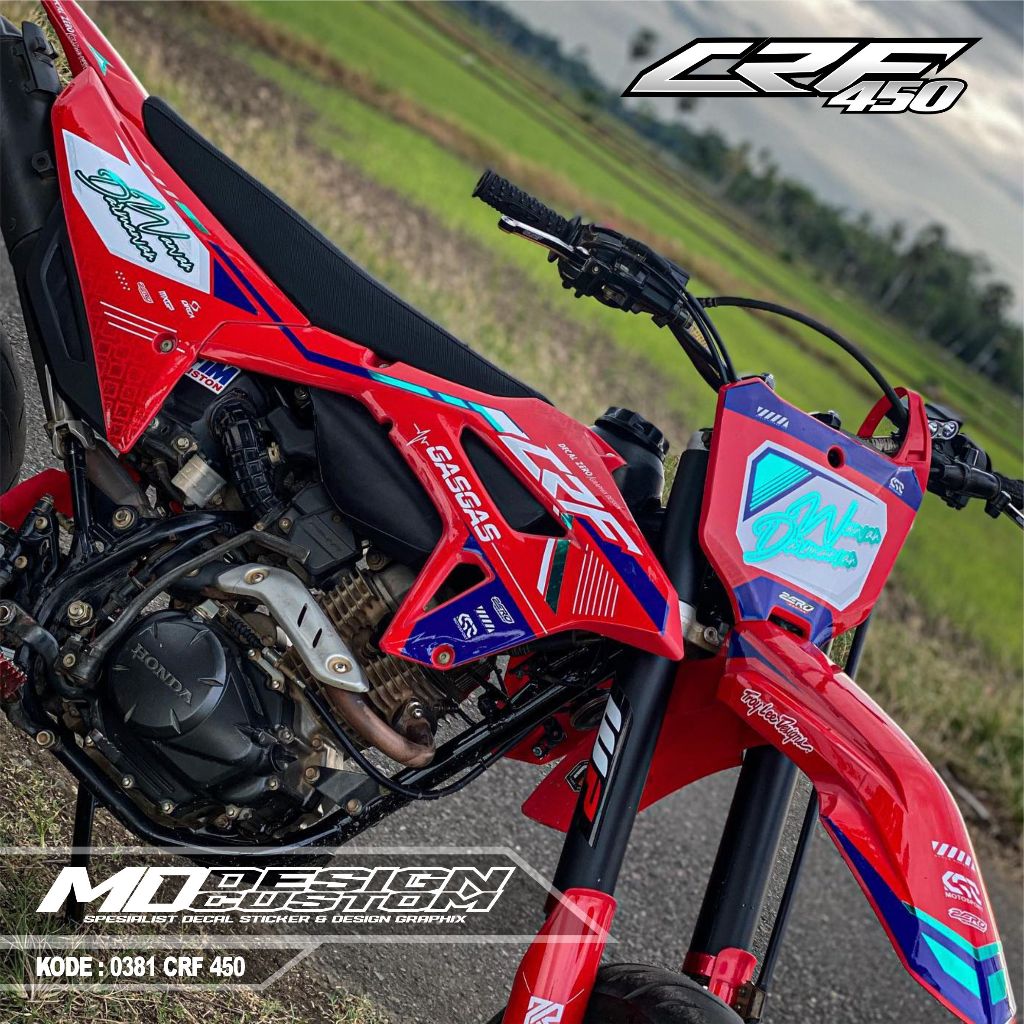 0381 (COD) Sticker Decal CRF 450 FullBody Bebas Request Terbaru - Sticker Premium CRF Terbaru - Stic