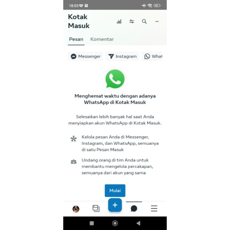 Fanspage Fitur Whatsapp