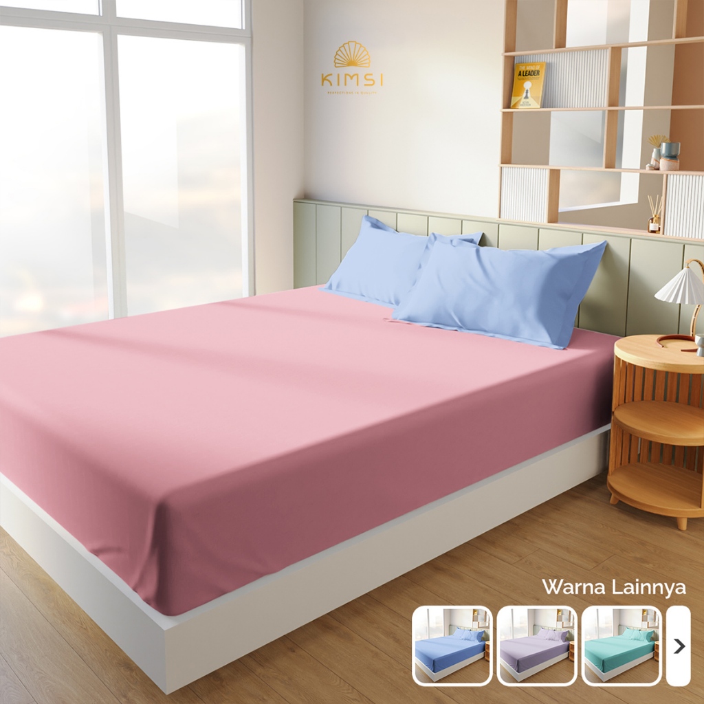 Sprei Set Hotel Katun Polos Premium Aesthetic Size Single Double 180x200/200x200