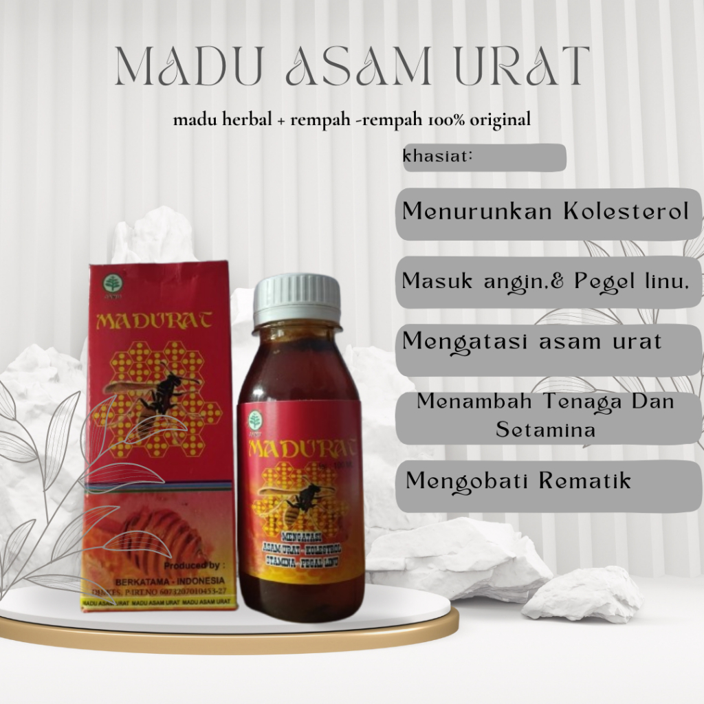 

Madurat Madu Asam Urat Madu Herbal 100%Original