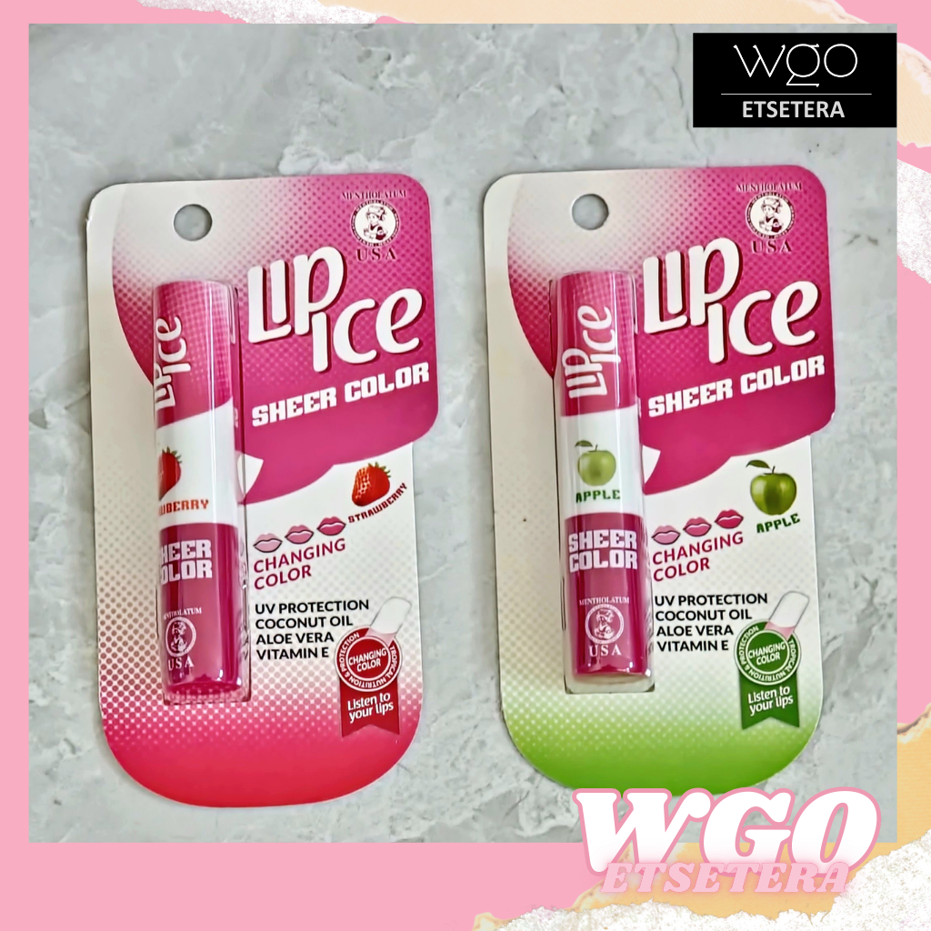 Lip Ice Sheer Color - Changging Color || Orange - Apple - Buble Gum - Strawberry