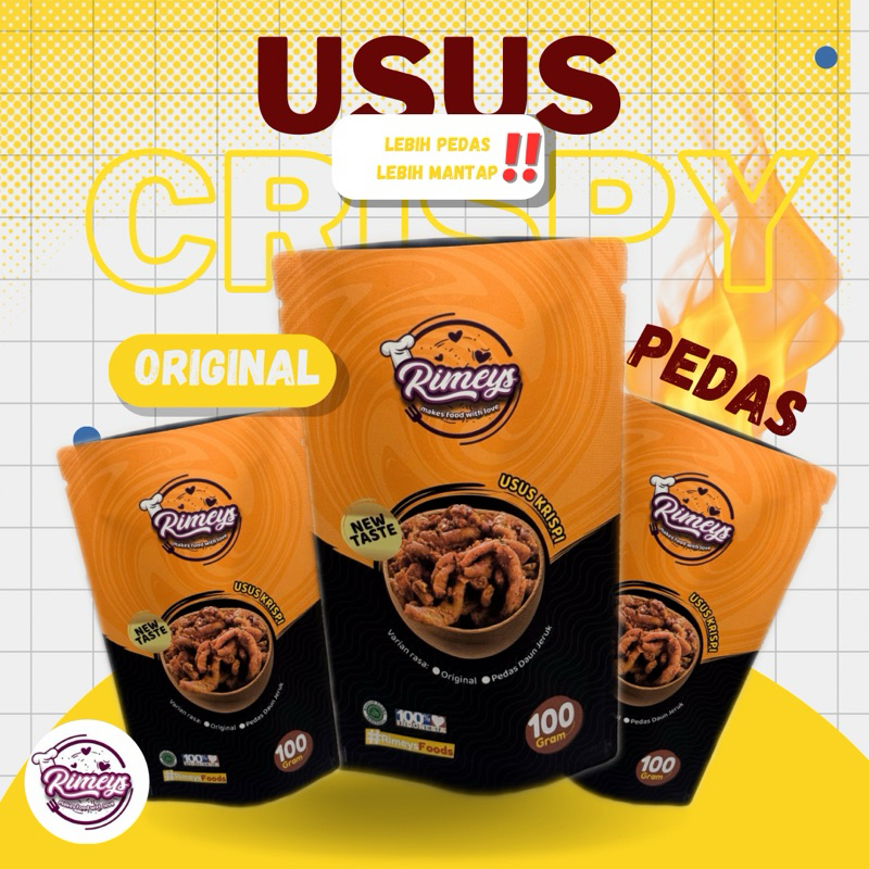 

Usus Goreng Crispy pedas Original daun jeruk