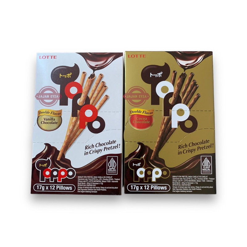 

LOTTE TOPPO VANILA CHOCOLATE BOX ISI 12 PCS