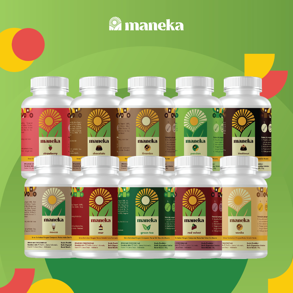 

Maneka Perisa Pasta - Pewarna dan Perasa Makanan 100 ML All Variant