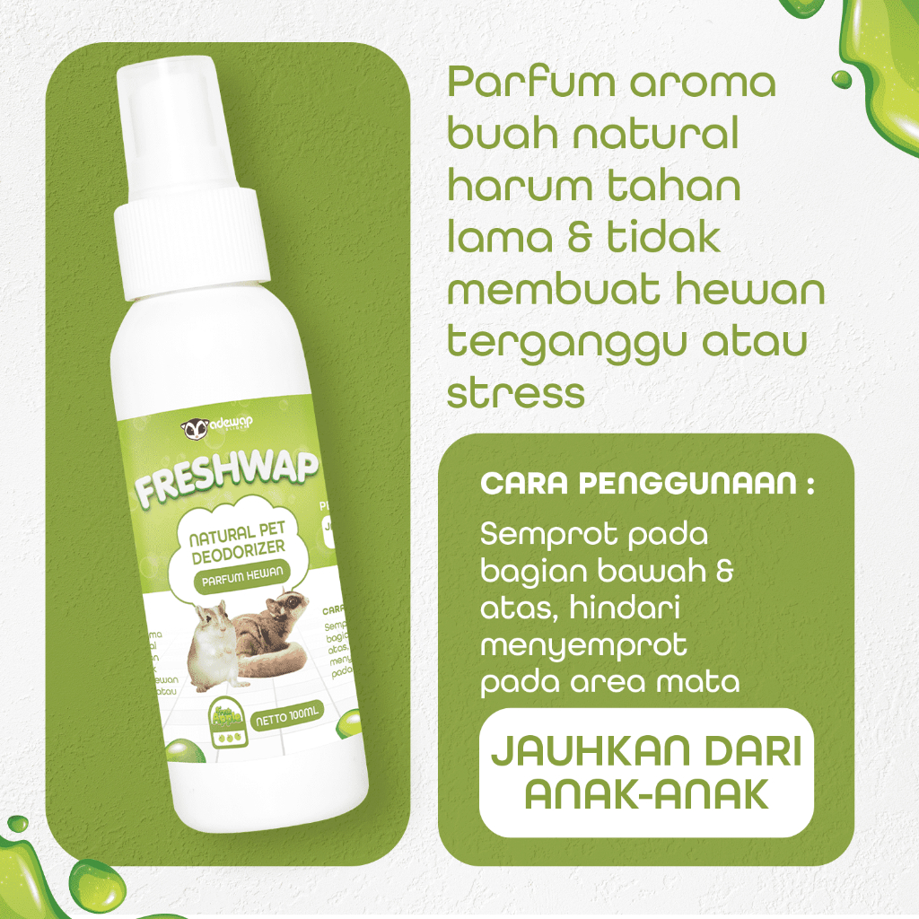 ADEWAP GLIDER Freshwap Parfum Pewangi Hewan Peliharaan Sugar Glider