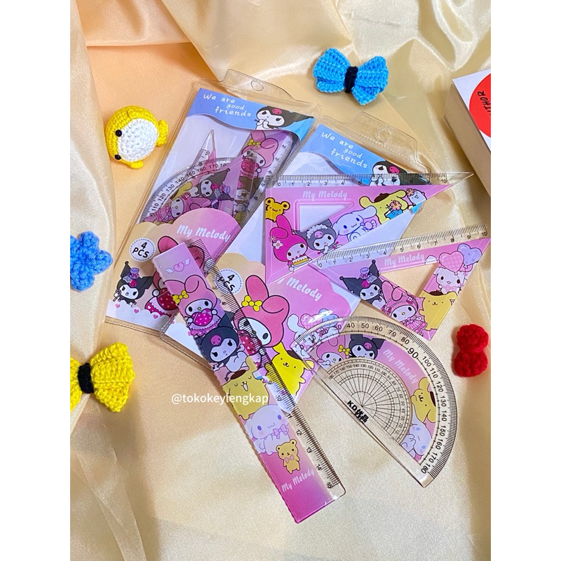 

KEY - Set Penggaris Sanrio Lengkap Ukuran Super Murah Lucu Gemes