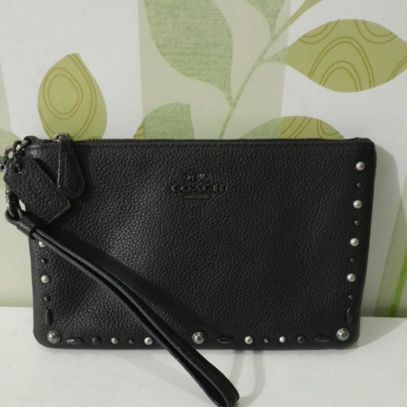 Preloved Coach Studded Wristlet