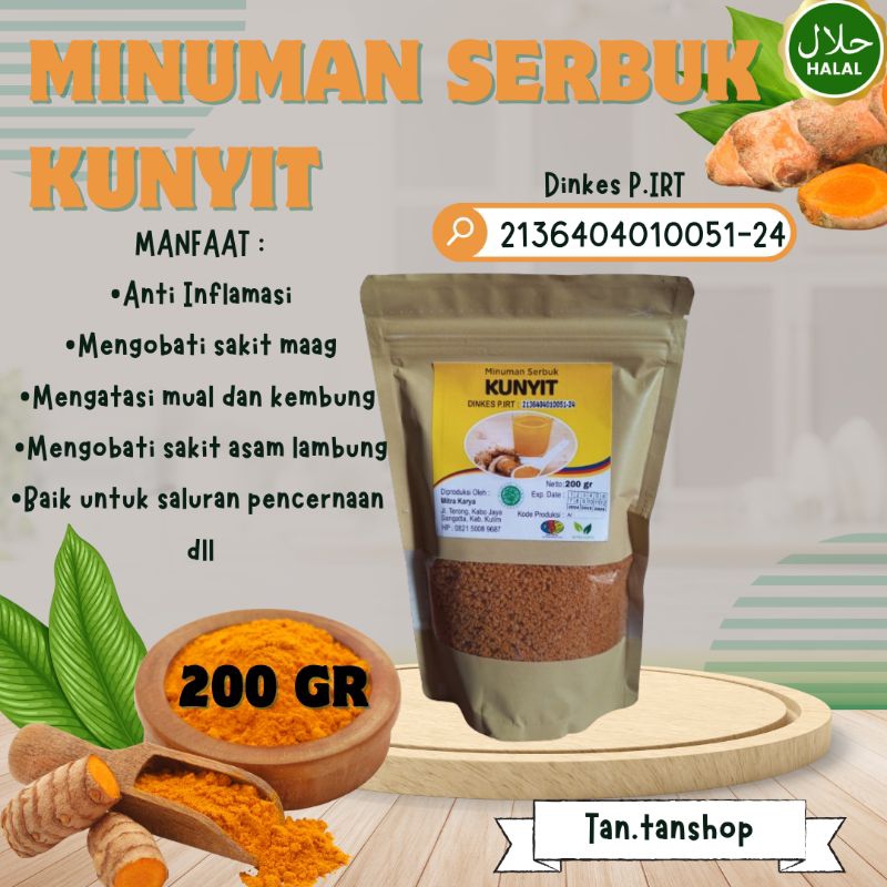 

MINUMAN BUBUK KUNYIT 200 GR